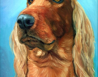 Irish Setter Dog  Collectible Giclée Fine Art Print, Gift for Mom, Gift for Irish Setter Lovers, Wall Art Decor