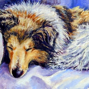 Shetland Sheepdog Sheltie Collectible Giclée Fine Art Print Gift for Mom, Home, Wall Art Decor, Kids Room