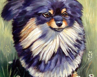 Pomeranian Dog Giclee Fine Art Print