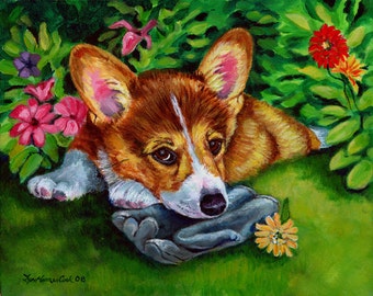 Pembroke Welsh Corgi Giclee Fine Art Print