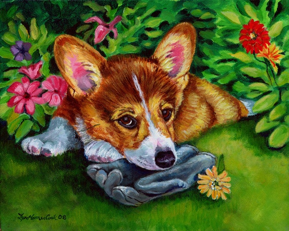 Pembroke Welsh Corgi Giclee Fine Art Print