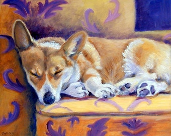 Pembroke Welsh Corgi Dog Giclee Fine Art Print