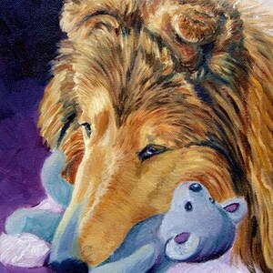 Shetland Sheepdog Sheltie Giclée Collectible Fine Art Print for Sheltie Lovers, Wall Decor for Mom