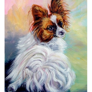 Papillon Dog Giclee Fine Art Print