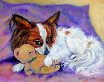 Papillon Dog Giclee Fine Art Print