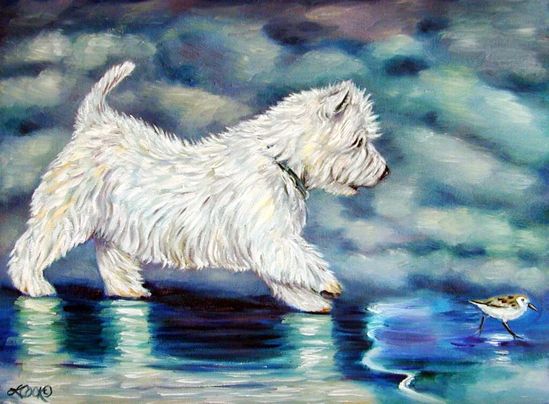 West Highland White Terrier Westie Dog Giclee Fine Art Print ...