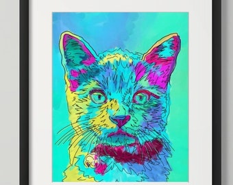 Pop Art Kitty Fine Art Print