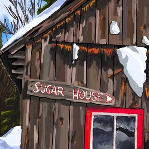 Maple Sugar House postcard