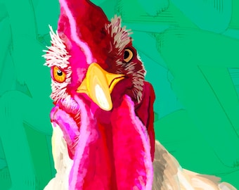 Judgy Chicken postcard