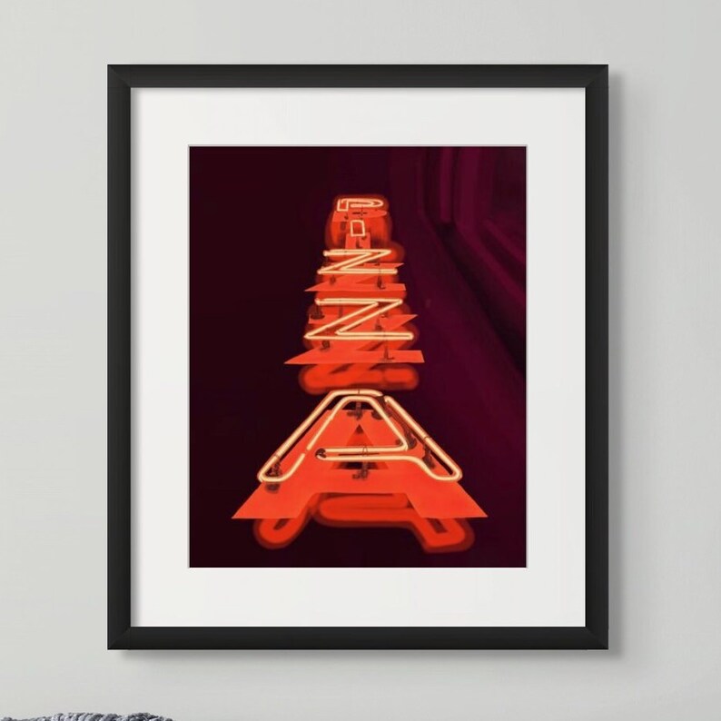 Neon Pizza Fine Art Print image 1