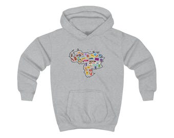 Mapa de Venezuela snacks Kids Hoodie