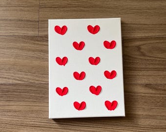 Textured Heart Abstract Acrylic Canvas Painting