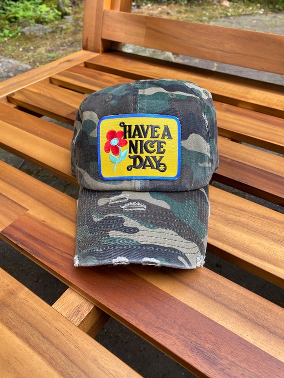 Have a nice day camo hat Clearance