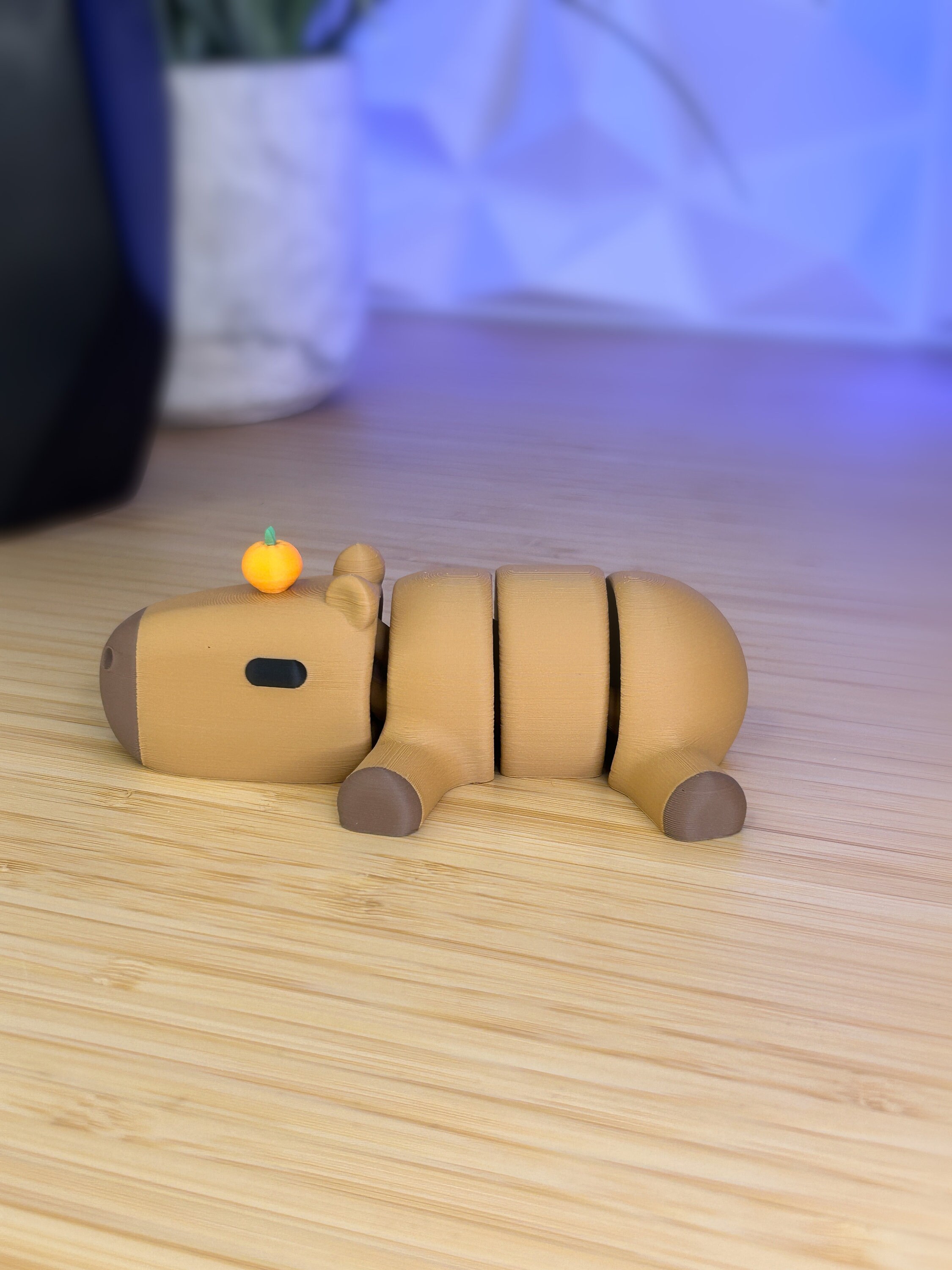 Capybara Articulating With Orange | 3D Printed Figurine - Etsy