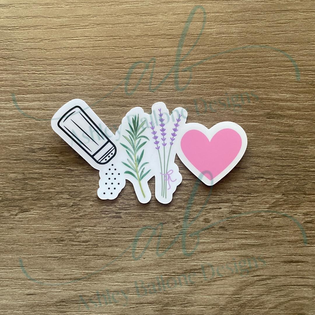 Rosemary Sticker Salt Rosemary Lavender Love Sticker: Vinyl Sticker for Laptop, Tumbler ...