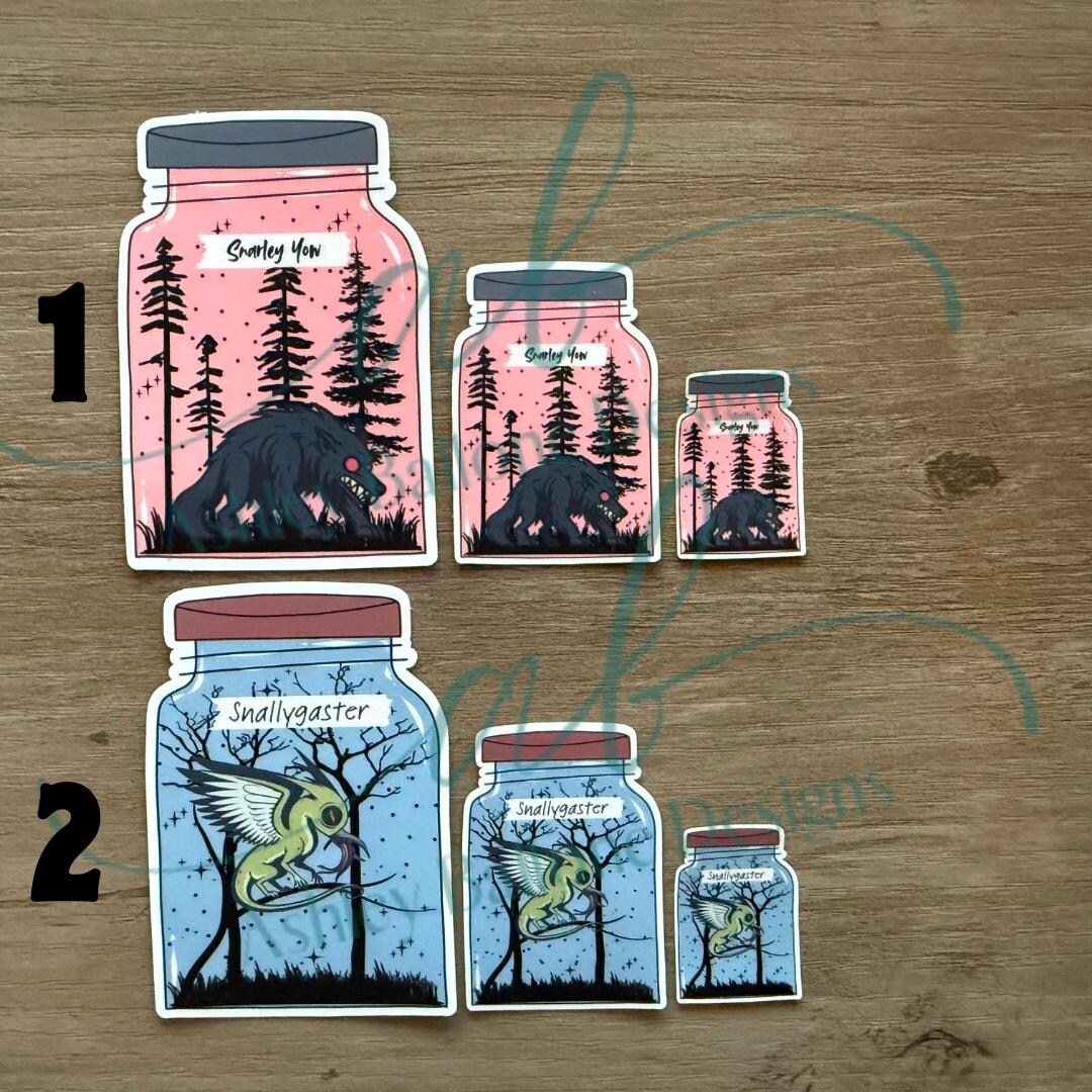Cryptid Mason Jar Sticker || 1