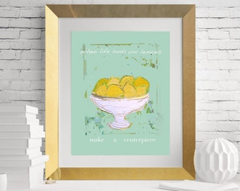 Vrolijke kunst - opbeurende kunst voor keuken - inspirerende kunst voor vriend - cadeau voor vriendin - grappige kunstprint voor beste vriend