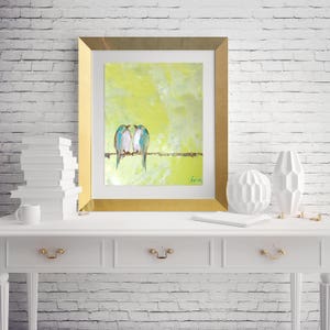 Lemon Chiffon Sky Gift for Bride Bridal Shower Gift Gift for Couple Valentines Day Gift for Her bird on a wire art print image 2