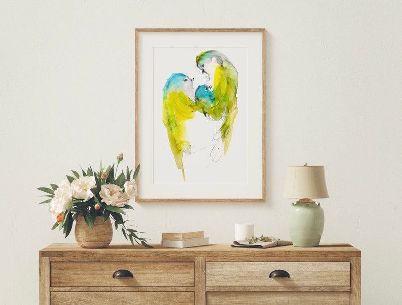 Bird Themed Baby's Room Bird Lovers Art Bird Gift for Mom Baby Shower Art Gift New Mother Mothers Day Gift 画像 2