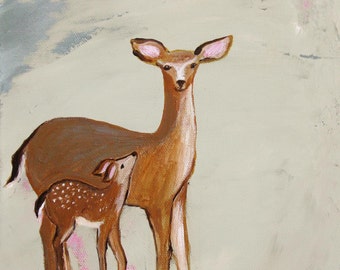 Doe Eyes - Nursery Art - Baby Shower Deer Gift - New Mother Fawn Art - Gift for New Mom - Nursery Art Decor