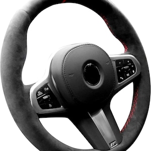 Hand Stitch Alcantara Car Steering Wheel Cover Wrap for BMW 3 5 7 8Series M2 M3 M4 M5 M6 M7 M8 X3 X4 X5 X6 M X7