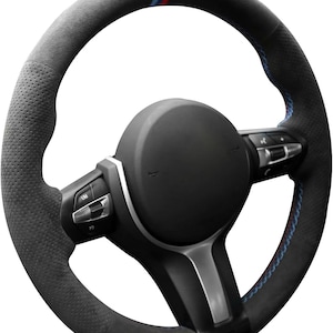 Hand Stitch Sewing Italy Alcantara Car Steering Wheel Cover Wrap for BMW 2 3 4 5 6Series M2 M3 M4 M5 M6 X2 X4 X5 M X6 M Trims