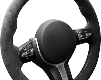 Hand Stitch Alcantara Steering Wheel Cover for BMW