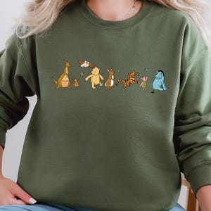 Retro Winnie the Pooh Crewneck, Disney Friends Sweatshirt, Cute Pooh Bear Shirt, Family Trip Hoodie, Vintage Disney Sweater Pooh and Friends