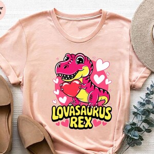 T-Rex Shirt, Dino Love Shirt, Valentine Dino Heart Shirt,  Dinosaur Love Shirt, Romantic Dinosaur, Kids Valentines Shirt, Valentine Dinosaur