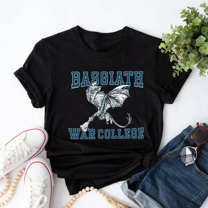 Basgiath War College T-Shirt - Fourth Wing Book Merch, Fantasy Dragon Tee, Violet Sorrengail Shirt, Bookish Gift for Readers, Dragon Riders
