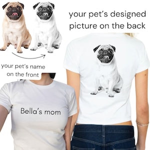 Retro Style Custom Pet Photo Baby Tee | Pet Name Baby Tee | Pet Photo Baby Tee | Retro Style Baby Tee | Custom Baby Tee  | Baby Tee | Pet |