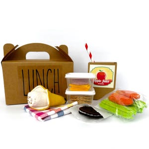 Felt Play Food Lunch Set: Pretend cheese and crackers lunch