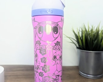 Alien Character Engraved 24oz. Owala Tumbler | Engraved Tumbler