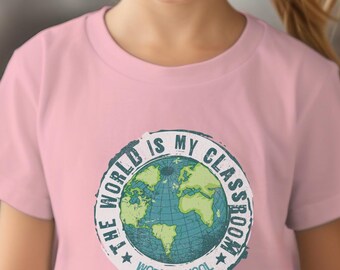 Worldschooler Homeschool Shirt: Kids Nature T-Shirt