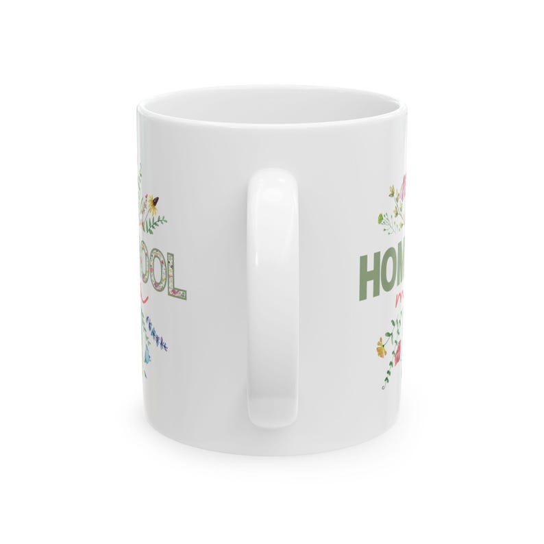Homeschool Mama Floral Ceramic Mug Homeschooling Mama Coffee Cup Mother's Day Gift image 4