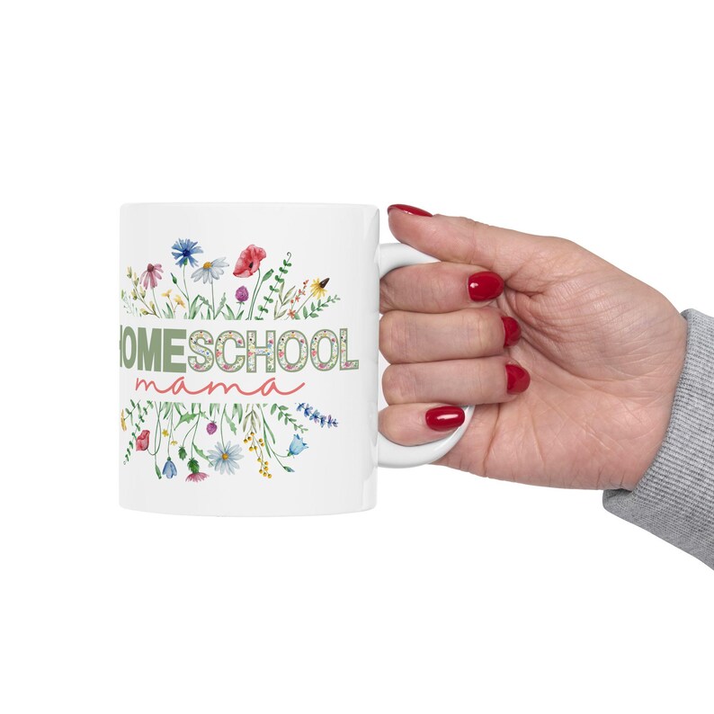 Homeschool Mama Floral Ceramic Mug Homeschooling Mama Coffee Cup Mother's Day Gift image 9