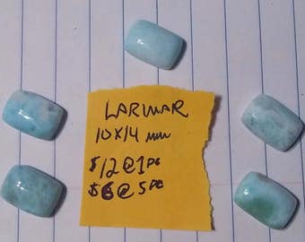 Larimar Cabochons |  Rectangle | 10x14mm | Limited supply