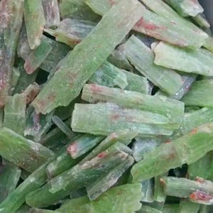 Green Kyanite Blades – 1/4lb Lot of Raw Crystals (Small to Medium, Tanzania)