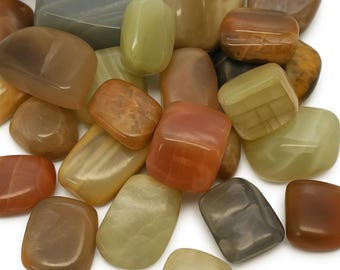 Moonstone Tumbled Gemstone | 5 pc set | Multi color