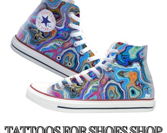 Marble Magic Converse High Top Shoes