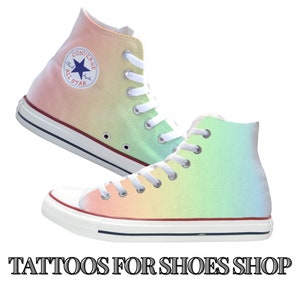 Gradient Pastel Rainbow Custom Converse High Top Shoes