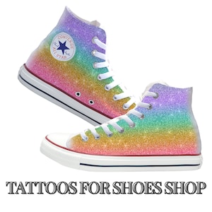 Sparkles Rainbow Converse High Top Shoes