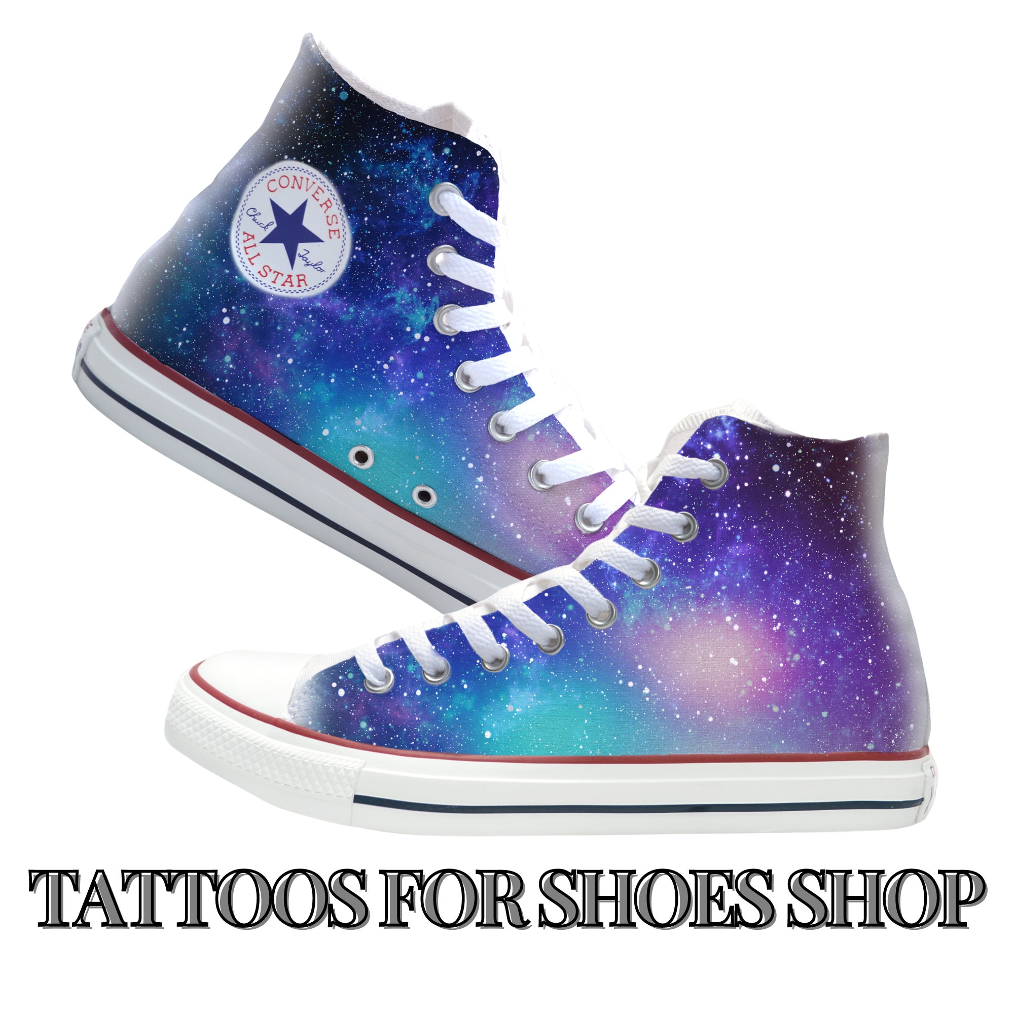 Outer Space Custom Converse High Top Shoes Etsy