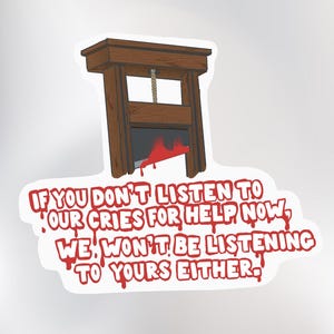 Autocollant en vinyle à la française | autocollant de protestation de guillotine | Sticker Révolution américaine