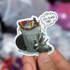Inspirational Raccoon Vinyl Sticker: Funny Trash Panda Decal