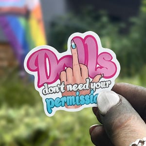 Adesivo in vinile con dito medio dell'orgoglio transgender: decalcomania sulla rabbia queer