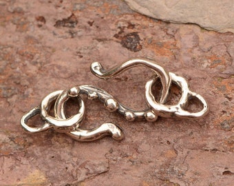 Sterling Silver S Hook Clasp with Connectors Rings, SH1 with FN-339