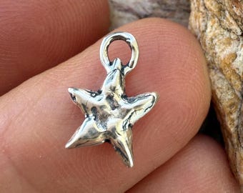 Chunky Little Star Sterling Silver Charm, SS-1145
