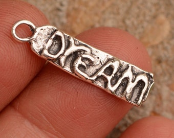 Artisan Dream Tag Charm in Sterling Silver, CatD-28