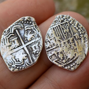 Shipwreck Coin, Spanish Reale in Sterling Silver, Reproduction, SS-342